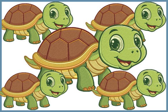 Cute Turtle Embroidery Design Review for Apparel